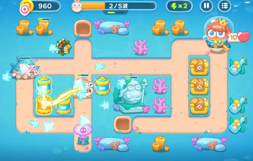 《保卫萝卜4》海的闺女61关炮塔怎么布局 海的闺女第61关图文通关攻略