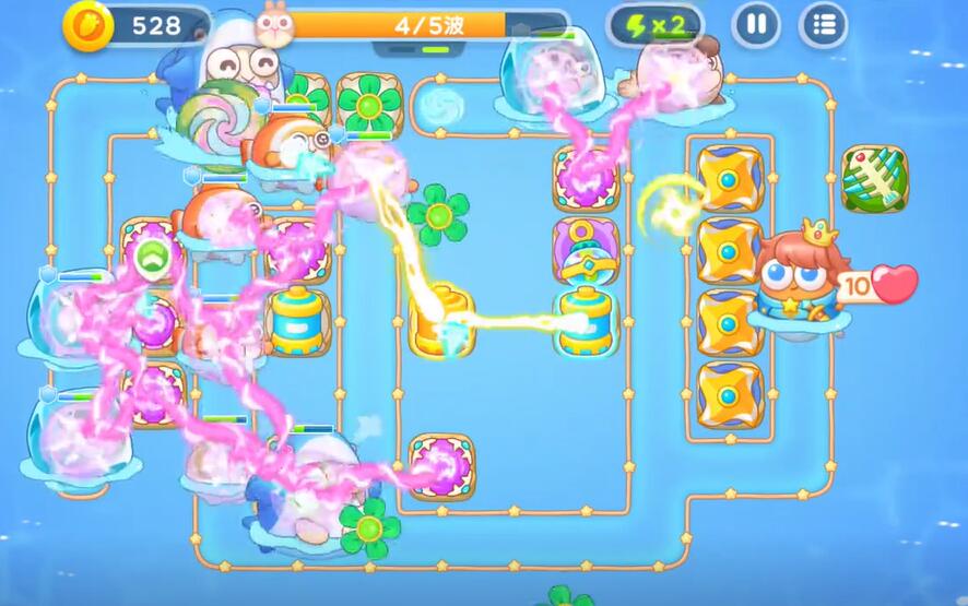 《保卫萝卜4》海的闺女61关炮塔怎么布局 海的闺女第61关图文通关攻略